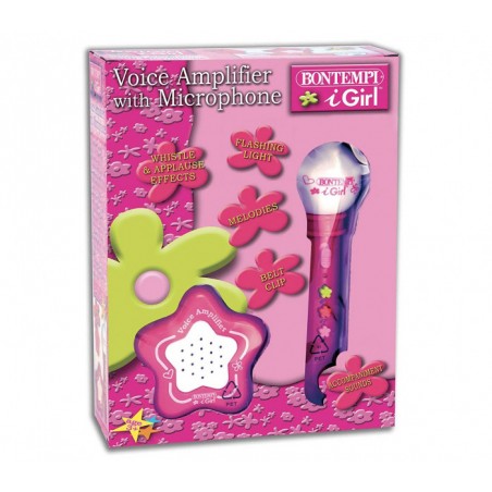 Bontempi 42417 Microphone karaoké iGirl avec amplificateur externe et sons