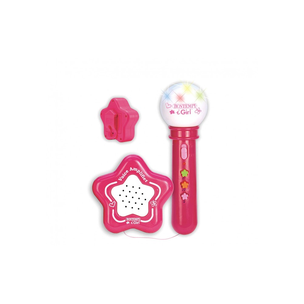 Bontempi 42417 Microphone karaoké iGirl avec amplificateur externe et sons