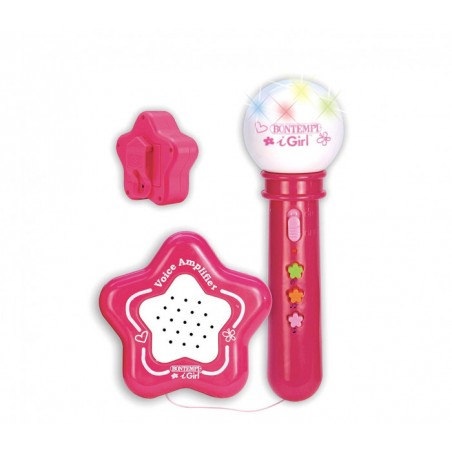 Bontempi 42417 Microphone karaoké iGirl avec amplificateur externe et sons