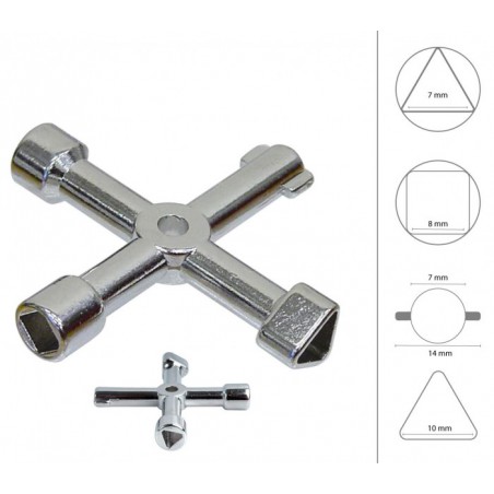 Geko 6200 91 Clé universelle 4 en 1 pour boitiers à gaz et plus