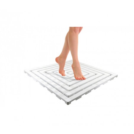 002014 Caillebotis douche en plastique trame antifongique antidérapante 60x60cm