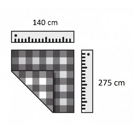 302996 Nappe rectangulaire toile cirée PVC 140x275 cm imperméable transparente