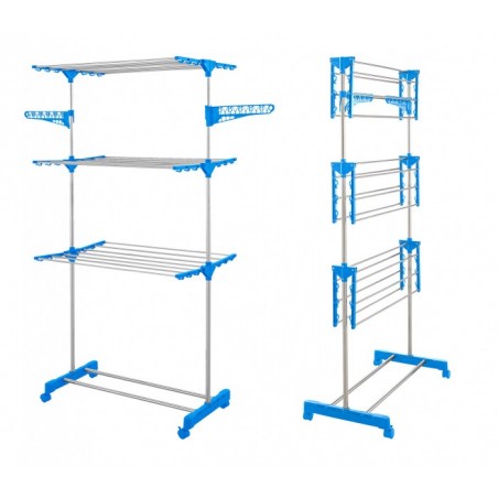 JL8188 Etendoir  JOLI 3 étages avec système economie d'espace 165x78x42cm