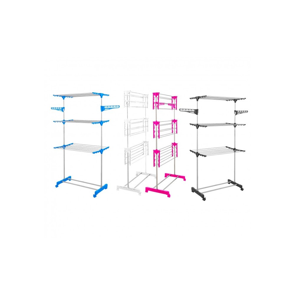 JL8188 Etendoir  JOLI 3 étages avec système economie d'espace 165x78x42cm