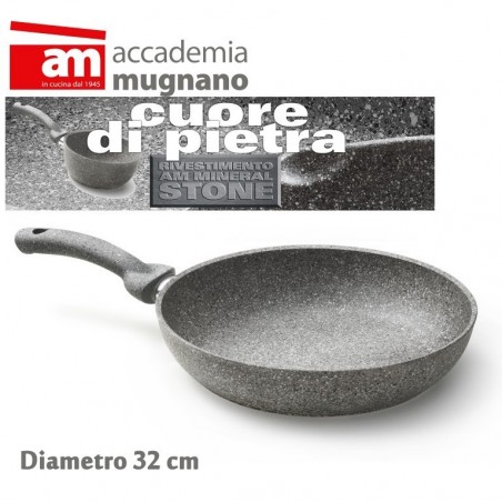 Sauteuse- Poéle diam 32 cm en Pierre - Antiadhesive 