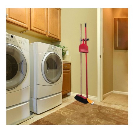 748166 Support mural accroche balais et pelles 3 espaces