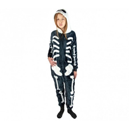 B1822 Pyjama Cosplay Unisexe SQUELETTE pour les enfants de 4 à 14 ans
