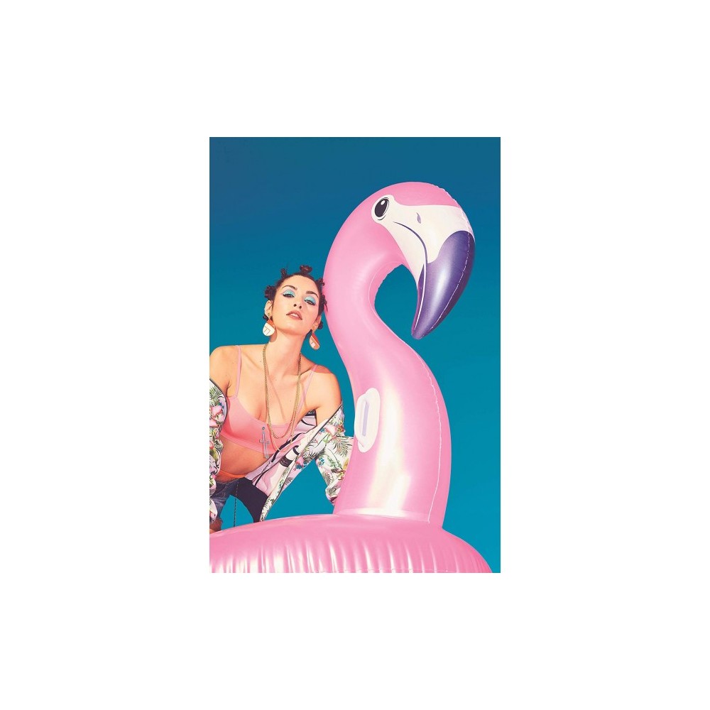 41119 Bouée gonflable géante Flamant rose de...