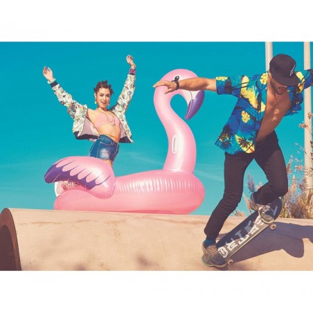 41119 Bouée gonflable géante Flamant rose de luxe BESTWAY de 173 x 170 cm