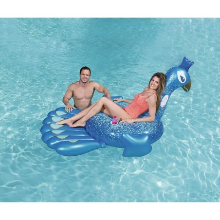 41101 Bouée gonflable géante en forme de Paon royal BESTWAY 198 x 164 cm