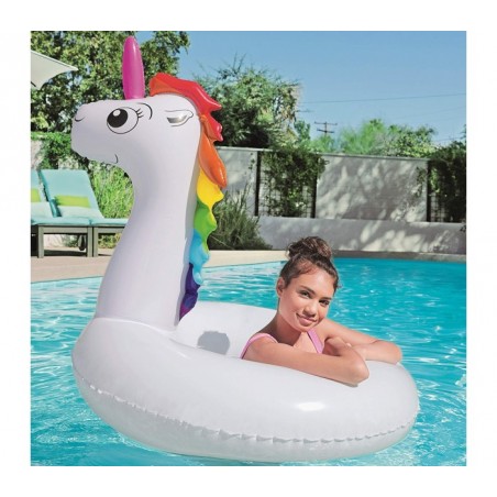 36123 Bouée gonflable en forme de Licorne BESTWAY pour les enfants de 12 ans et +  163x131cm