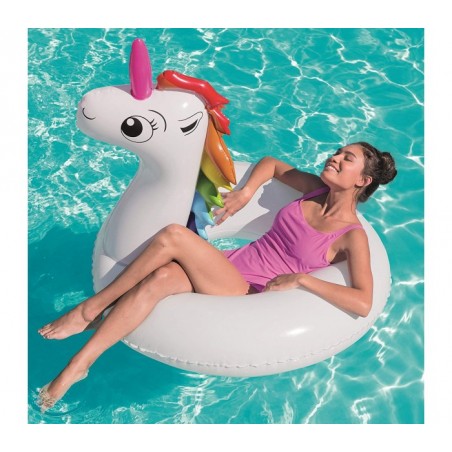 36123 Bouée gonflable en forme de Licorne BESTWAY pour les enfants de 12 ans et +  163x131cm