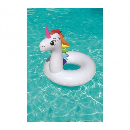 36123 Bouée gonflable en forme de Licorne BESTWAY pour les enfants de 12 ans et +  163x131cm