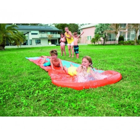 52264 Double tapis de glisse a eau gonflable avec spray H2OGO1 3 ans et plus 549 cm