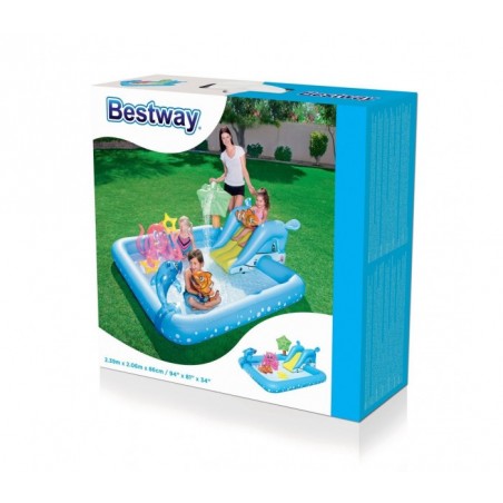 53052 Play center BESTWAY aquarium avec pulvérisateur d'eau 239x206x86 animaux