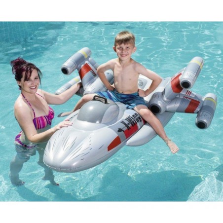 91206 Bouée géante gonflable en forme de navire X-Fighter Star Wars BESTWAY 150x140cm pour enfant
