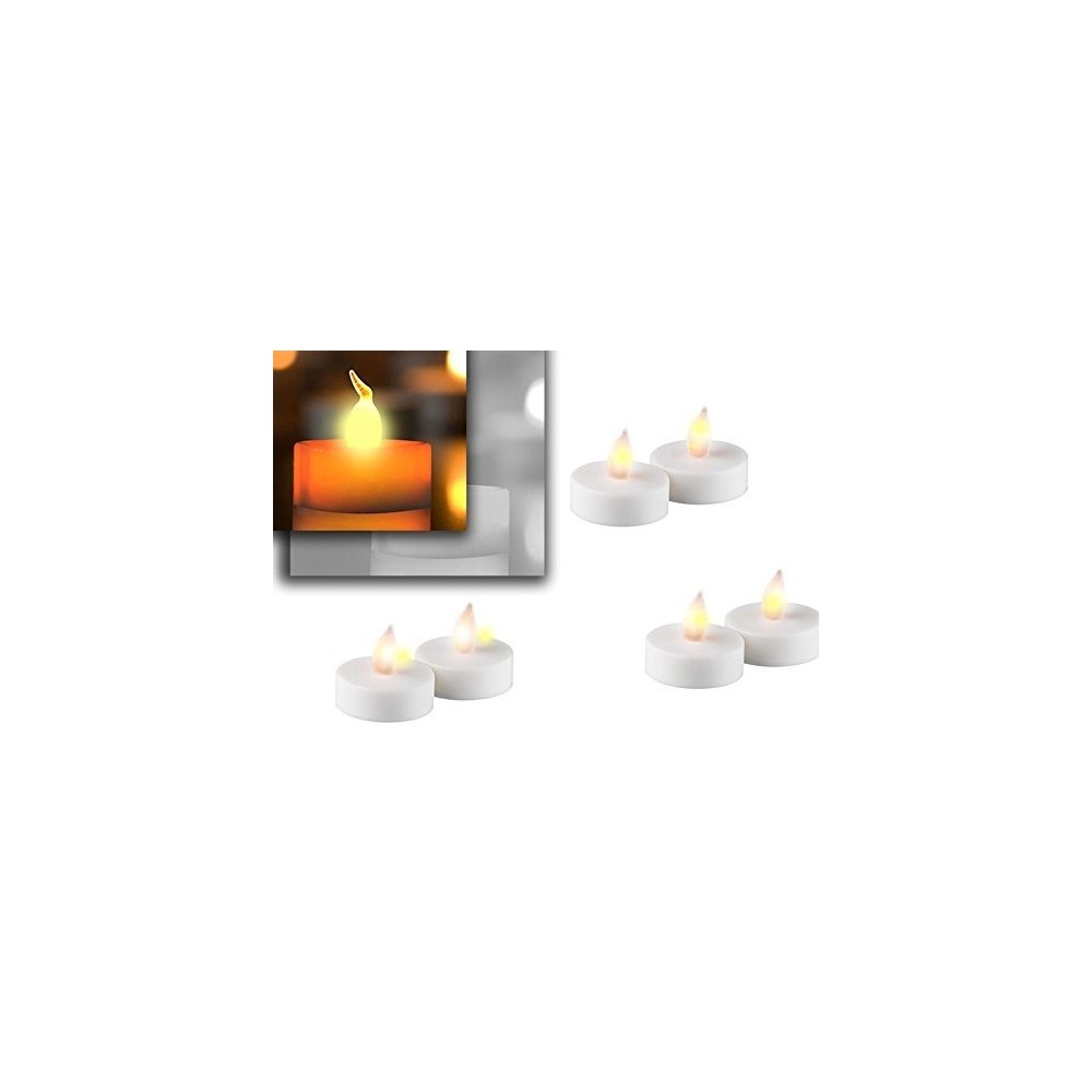 Lot 10 Bougies décoratives LED / effet flamme / lumière chaude / lumière jaune