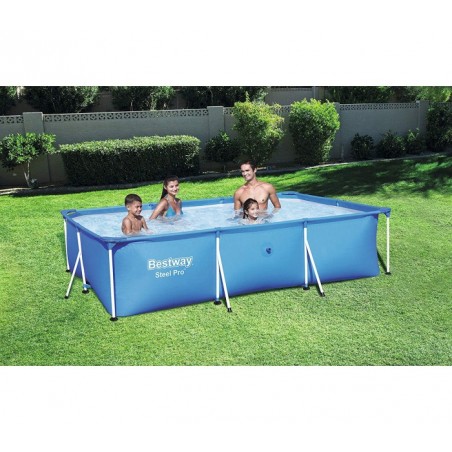 56405 Piscine BESTWAY steel pro fame rectangulaire 400x211x81 cm 5.700 lt.