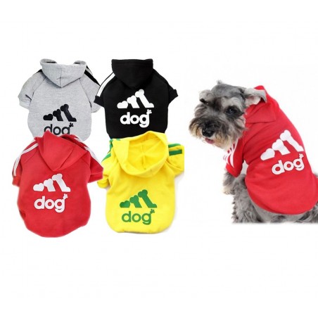 Sweat à capuche sportif pour chiens de petite taille en plusieurs couleurs