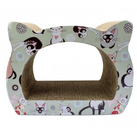 026494 Grattoir NOBLEZA pour chats en carton pressé et impressions 39x29x22 cm