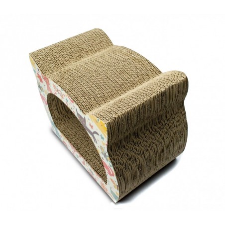 026494 Grattoir NOBLEZA pour chats en carton pressé et impressions 39x29x22 cm