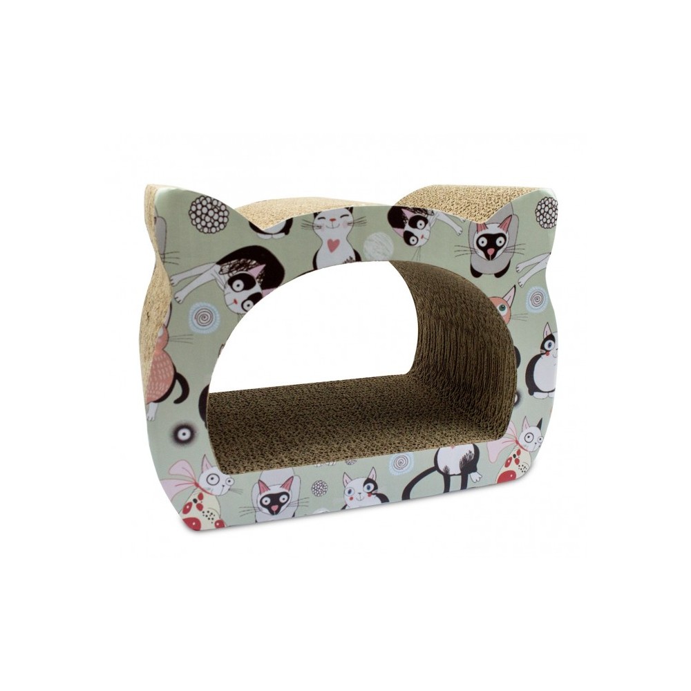 026494 Grattoir NOBLEZA pour chats en carton pressé et impressions 39x29x22 cm