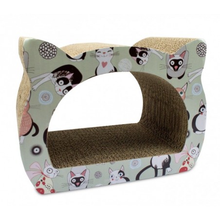 026494 Grattoir NOBLEZA pour chats en carton pressé et impressions 39x29x22 cm