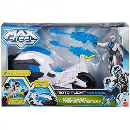 Jouet - turbo max steel - super héro robot avec moto et missiles - MATTEL