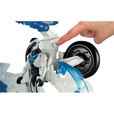 Jouet - turbo max steel - super héro robot avec moto et missiles - MATTEL