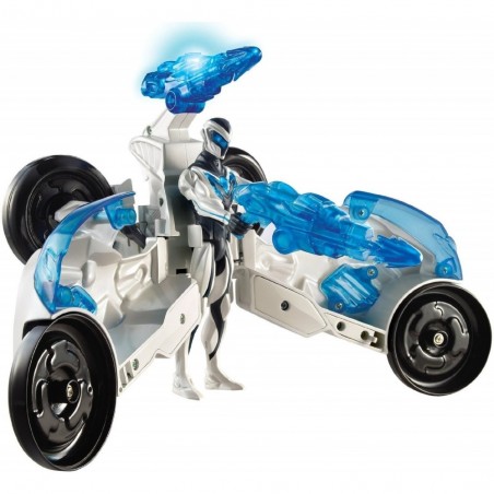 Jouet - turbo max steel - super héro robot avec moto et missiles - MATTEL