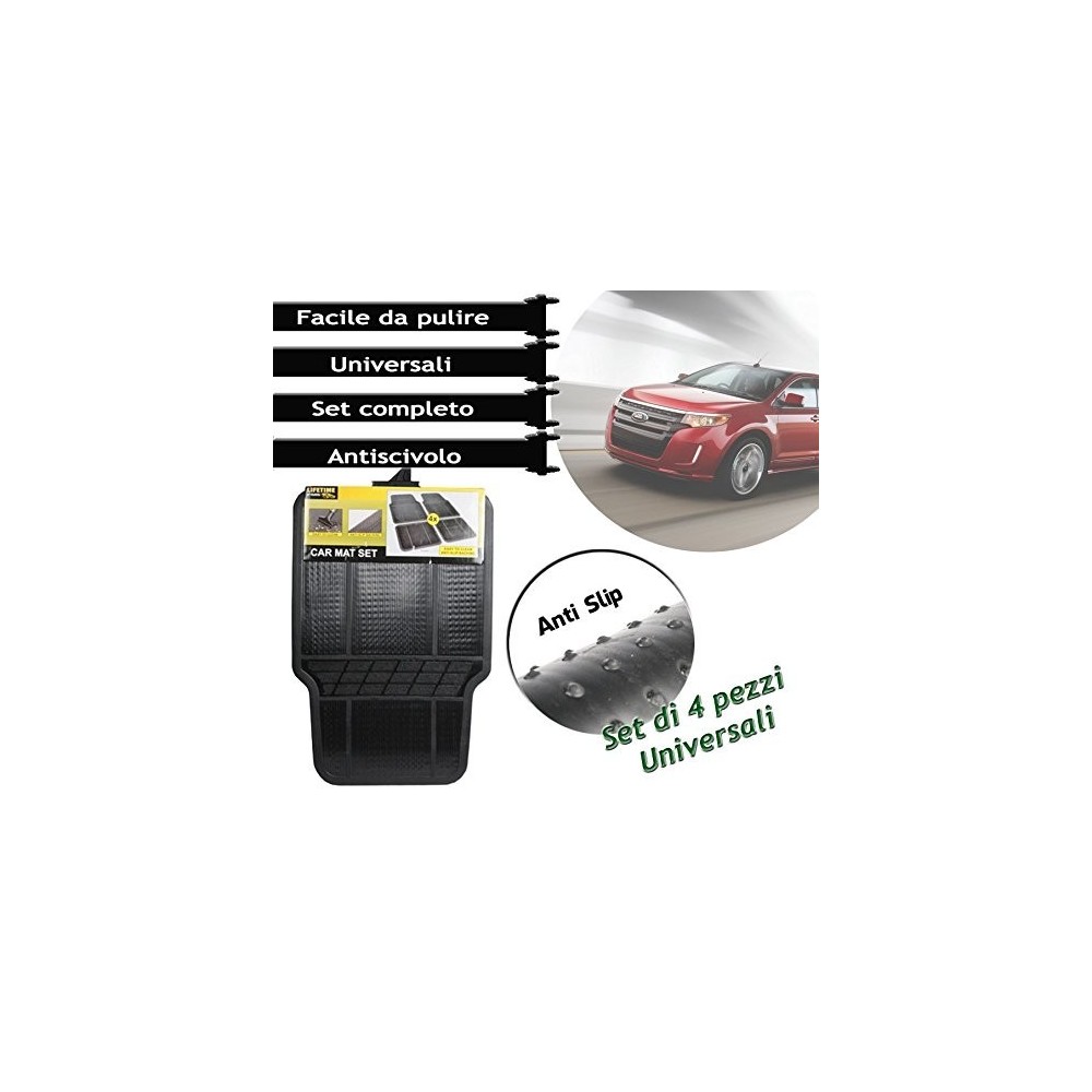 Pack complet de 4 tapis voiture en caoutchouc...