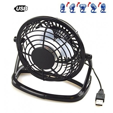 Mini ventilateur de table USB, diamètre de 13 cm - avec une rotation de 360°
