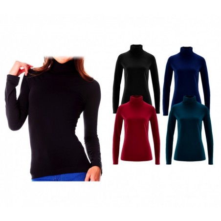 VKA22 Pack 5 sous-pull thermiques avec intérieur polaire. Tamara col haut