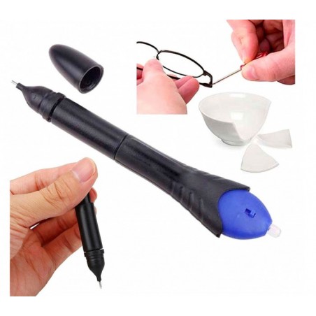 010422  Kit Super-Glue et  fixateur à lumière UV Réparation en 5 secondes