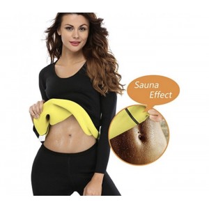 T-shirt fitness effet sauna à manches longues en néoprène... 2