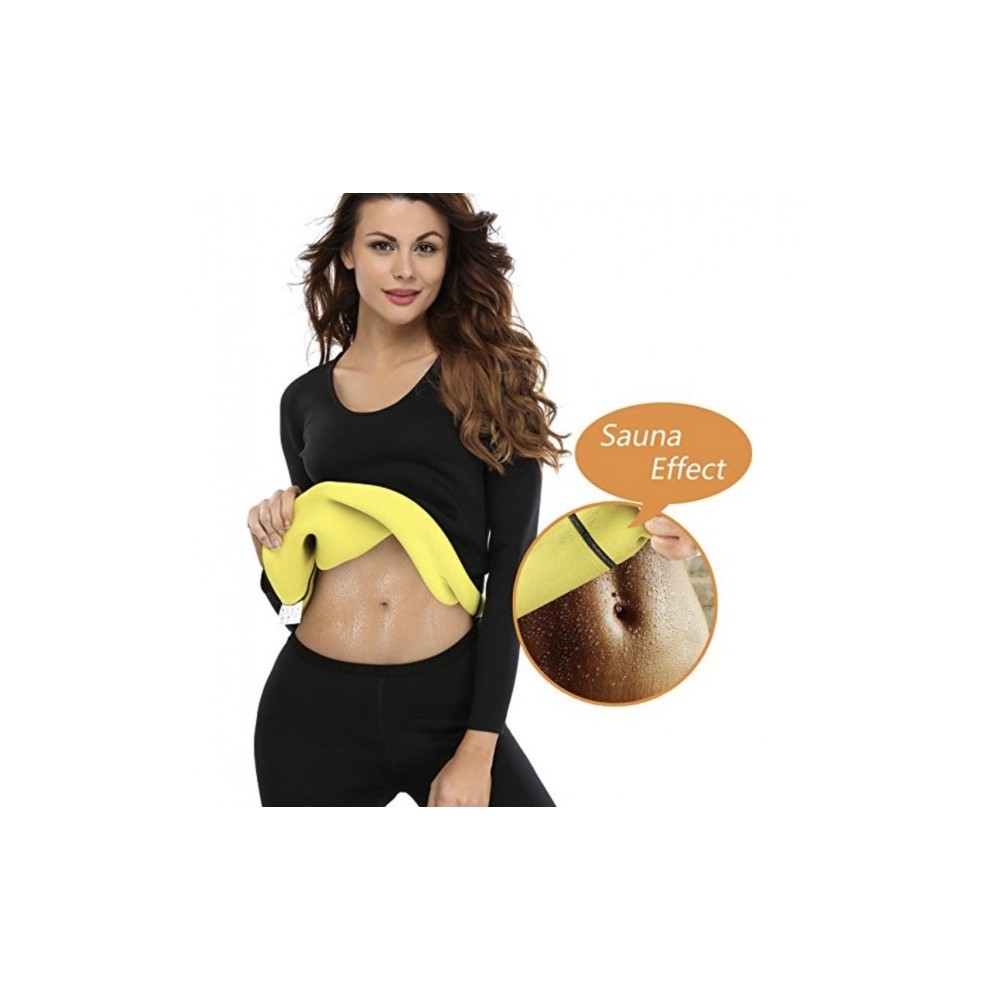 T-shirt fitness effet sauna à manches longues...