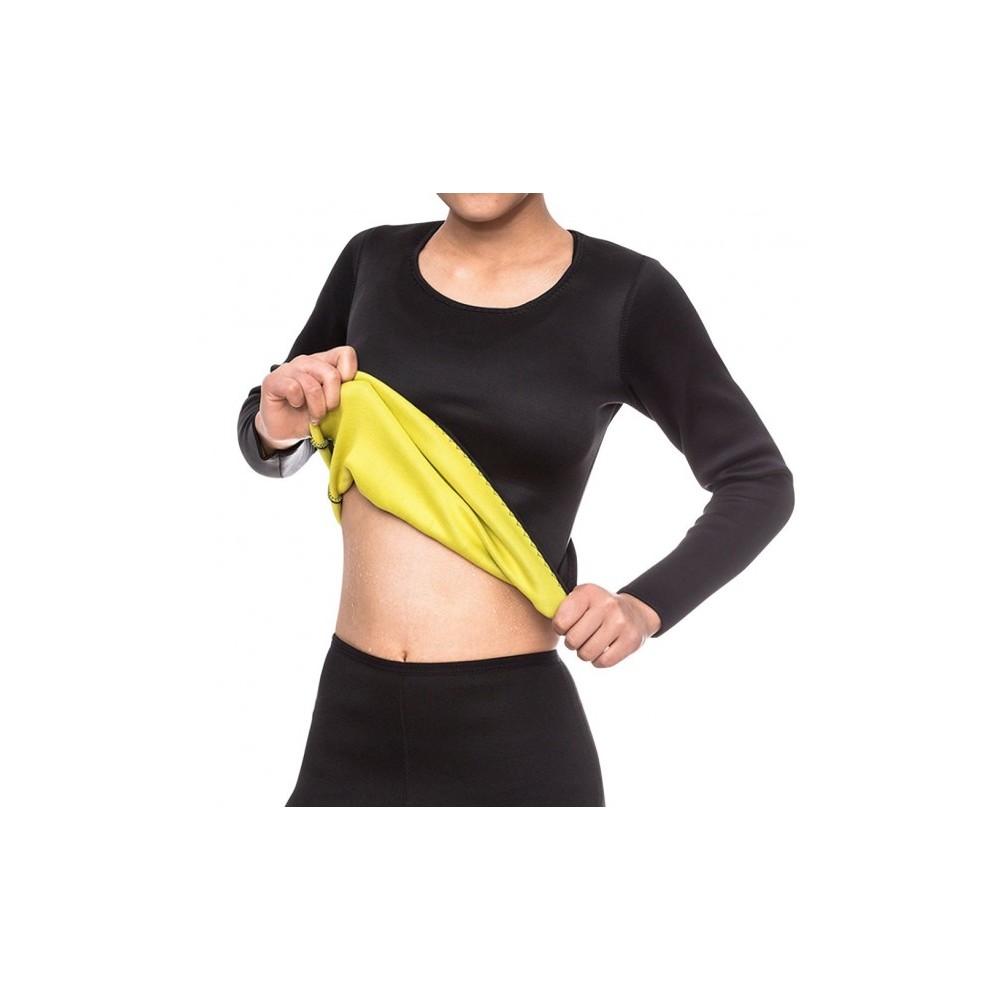 T-shirt fitness effet sauna à manches longues...