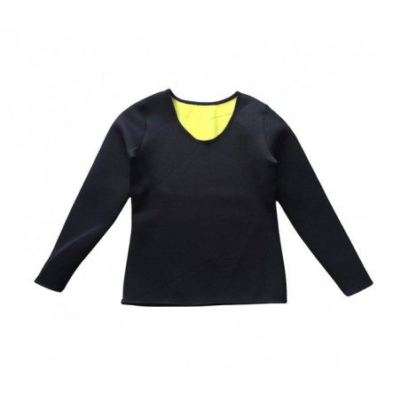 T-shirt fitness effet sauna à manches longues en néoprène  tailles S à XXL