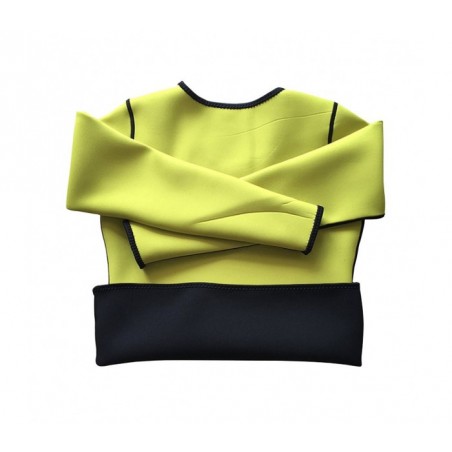 T-shirt fitness effet sauna à manches longues en néoprène  tailles S à XXL