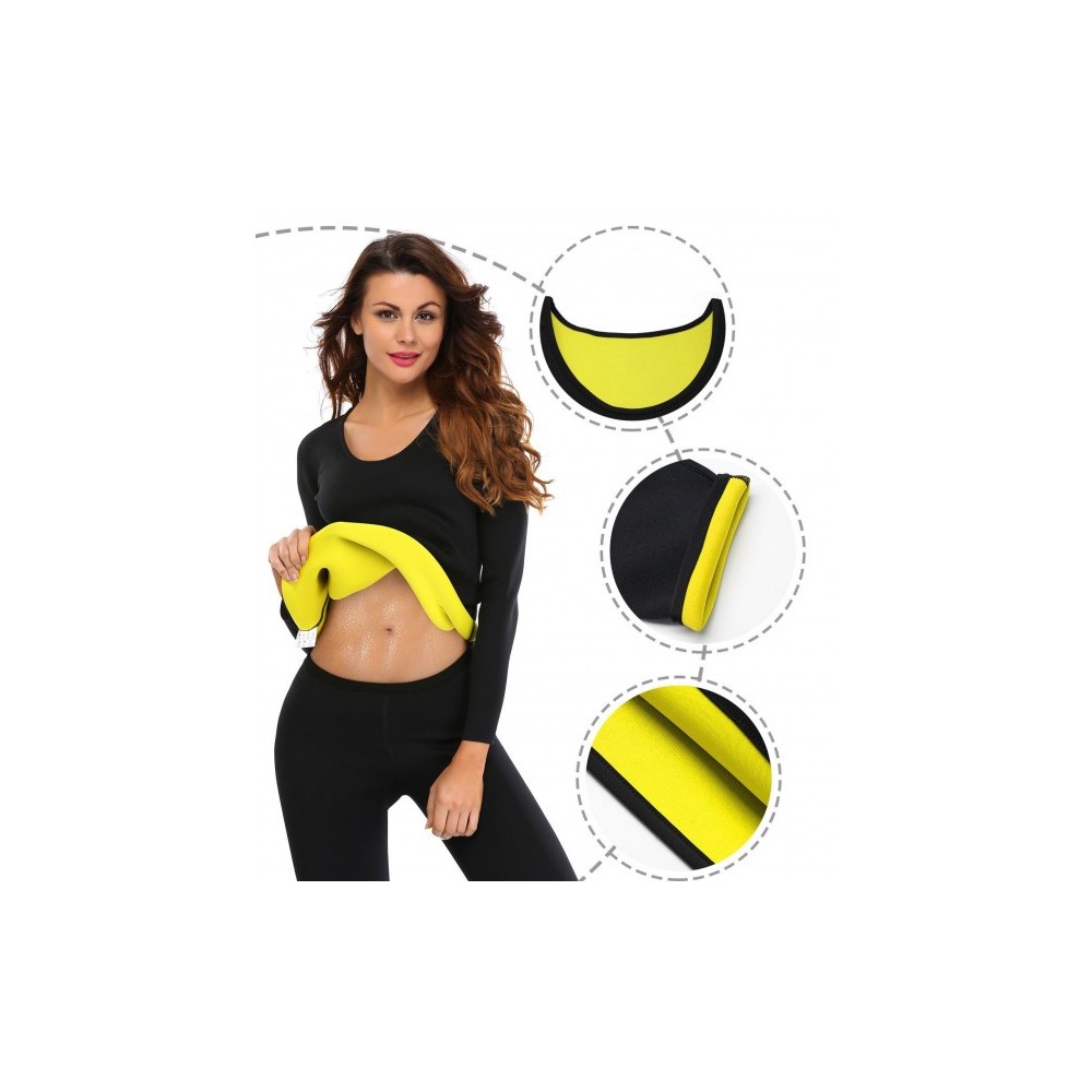 T-shirt fitness effet sauna à manches longues...