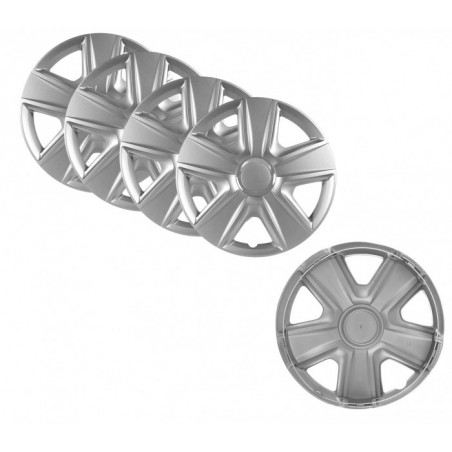 Jeu de 4 enjoliveurs 15 "plastique XONE ABS CC598 modèle ESPIRIT universel
