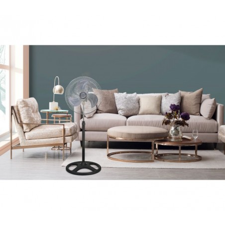 SDS VP40CR Ventilateur à colonne en métal à 4 pales 40 cm réglable à 130 cm