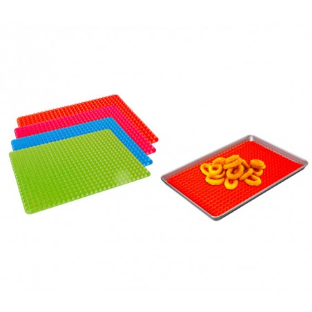 878867 Tapis de cuisson texture pyramide en silicone pour cuisson saine au four