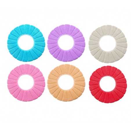 4367 Couvre-siège en tissu pour le wc diamètre 30 cm doux et chaud