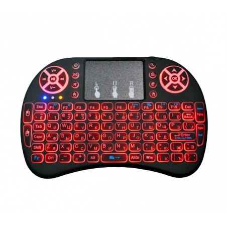 Clavier rétroéclairé sans fil Mini Qwerty avec écran tactile pour Smart TV
