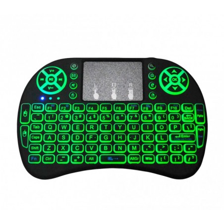 Clavier rétroéclairé sans fil Mini Qwerty avec écran tactile pour Smart TV