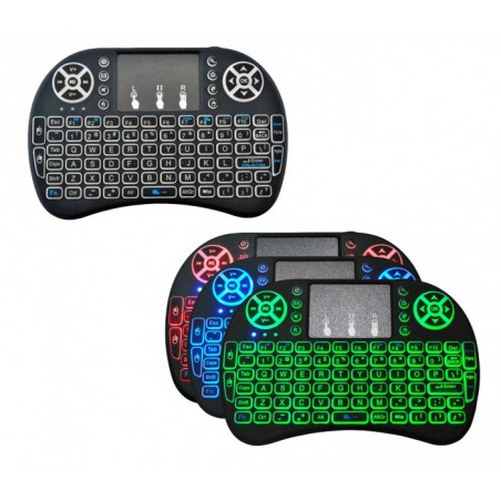 Clavier rétroéclairé sans fil Mini Qwerty avec écran tactile pour Smart TV