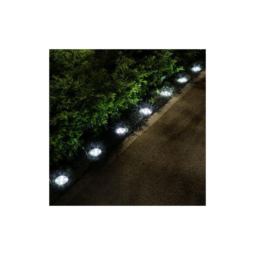 Projecteur de sol énergie solaire 8 LED lumière...