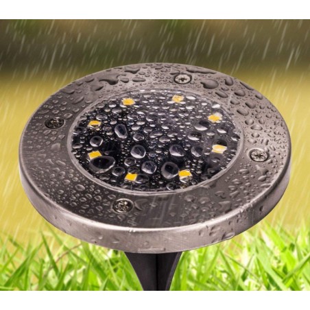 Projecteur de sol énergie solaire 8 LED lumière froide imperméable l'extérieur
