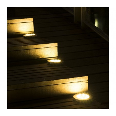 Projecteur de sol énergie solaire 8 LED lumière froide imperméable l'extérieur